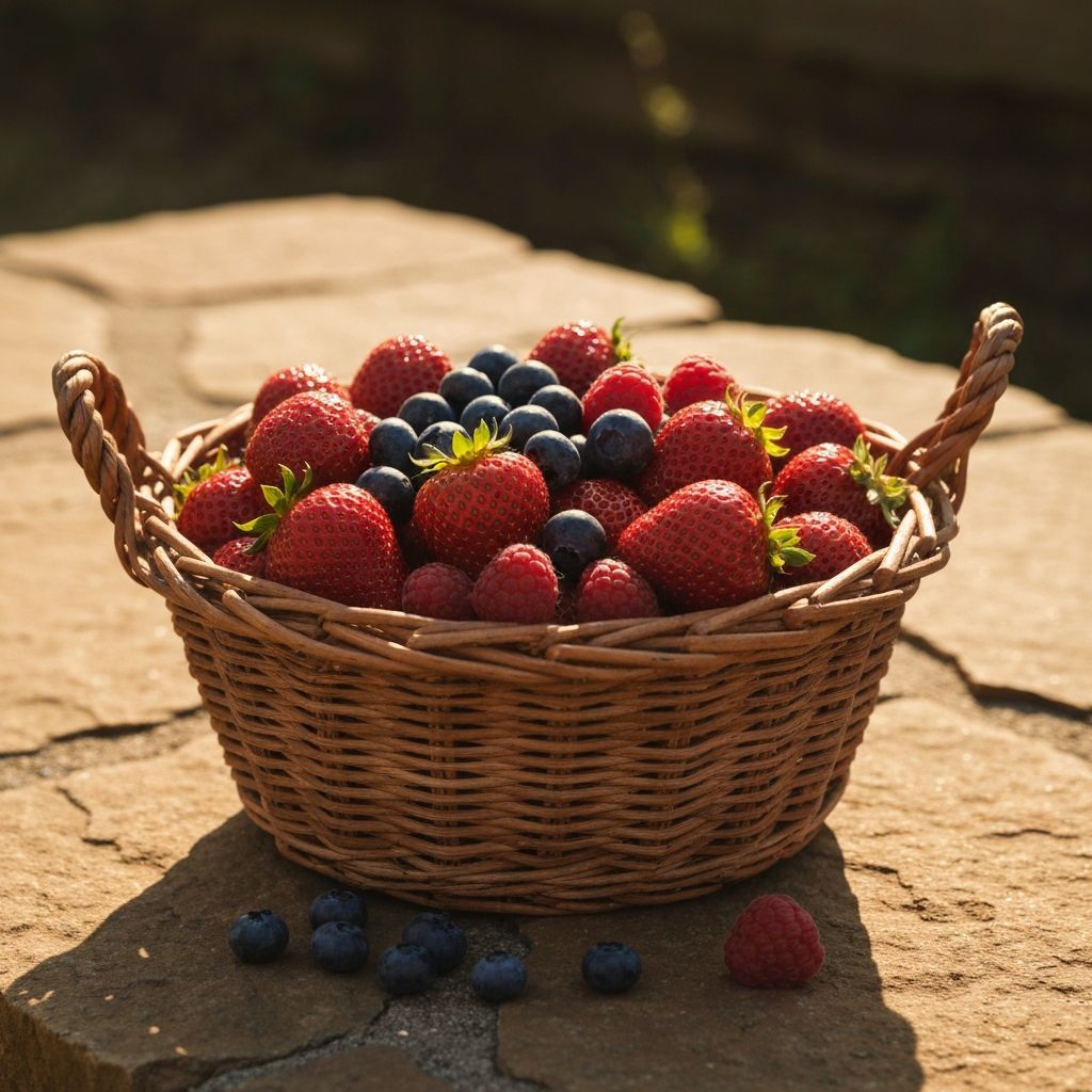 Frische Beeren im Korb